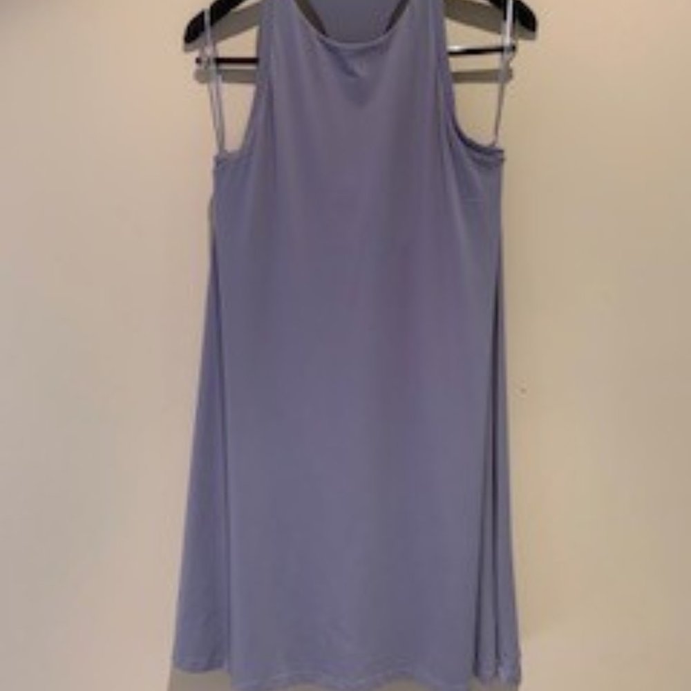Halter Dress in blue gray color